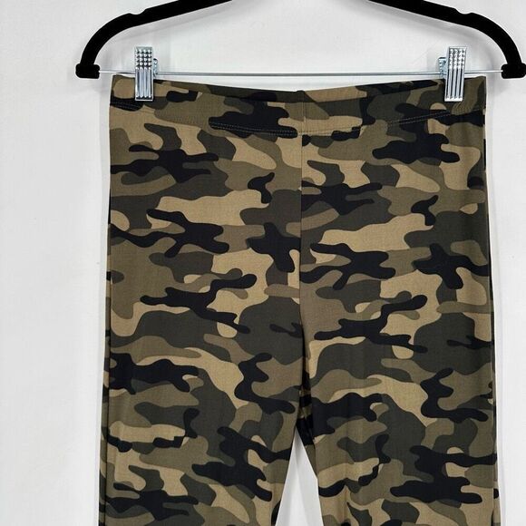 NWT White Birch Camo Camouflage High Waist Bell Bottom Flare Leggings Large Gree - Picture 12 of 13